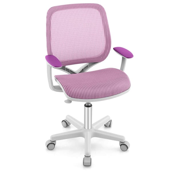 Purple Mesh Swivel Kids Computer Chair with Adjustable Height