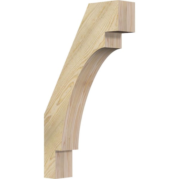 Ekena Millwork 4"W x 16"D x 28"H Merced Rough Sawn Knee Brace, Douglas Fir