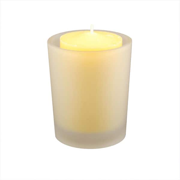 12 Citronella Candles (15 Hours) in Frosted Glass Votives