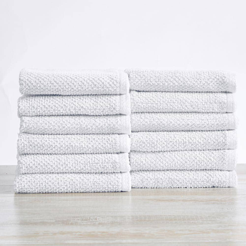 FRESHFOLDS Cotton Textured 4-pc. Bath Towel Set Mineral Blue