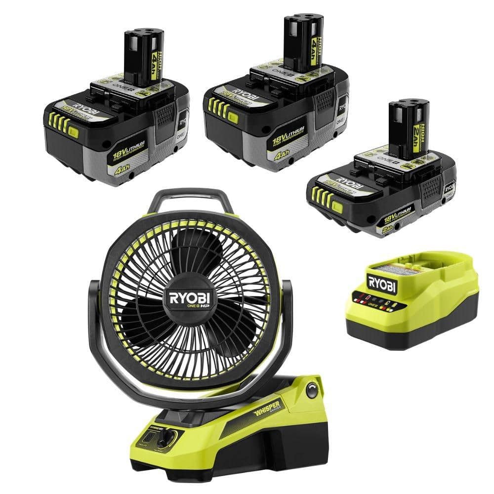 ONE+ 18V HIGH PERFORMANCE Kit w/ (2) 4.0 Ah Batteries, 2.0 Ah Battery, Charger, & FREE ONE+ HP Brushless Oscillating Fan price history on PriceWatchPro