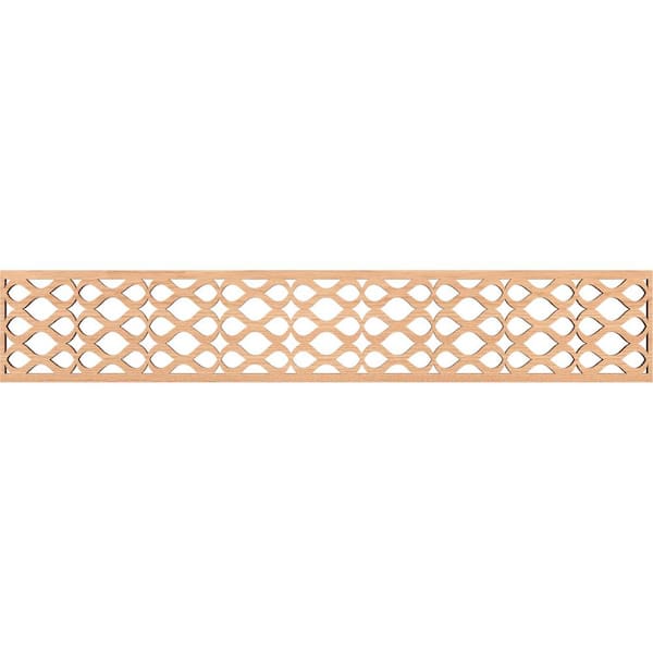 Ekena Millwork Somerset Fretwork 0.375 in. D x 46.625 in. W x 8 in. L Hickory Wood Panel Moulding