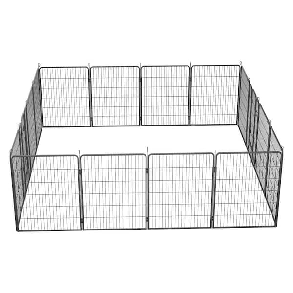 164 in. W x 40 in. H Metal Garden Fence Heavy Duty Dog Pens