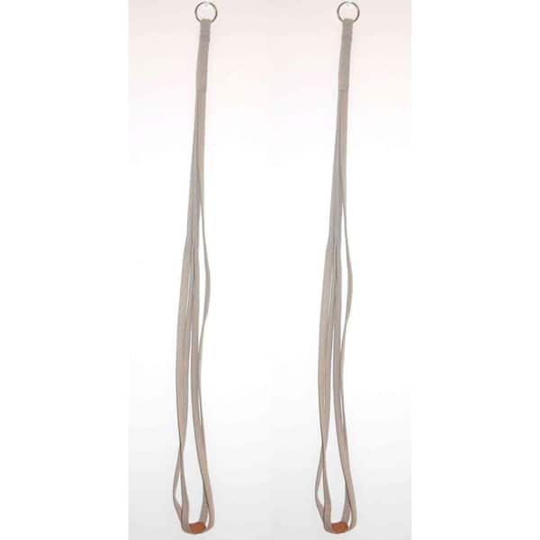 Primitive Planters 36 in. Tan Fabric Plant Hangers (2-Pack)