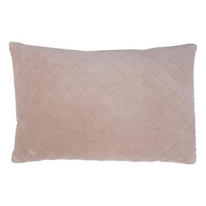 Bella Pink Decorative Polyester 24 in. x 16 in. Throw Pillow