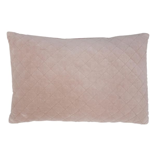 CREATIVE HOME IDEAS Bella Pink Decorative Polyester 24 in. x 16 in. Throw Pillow