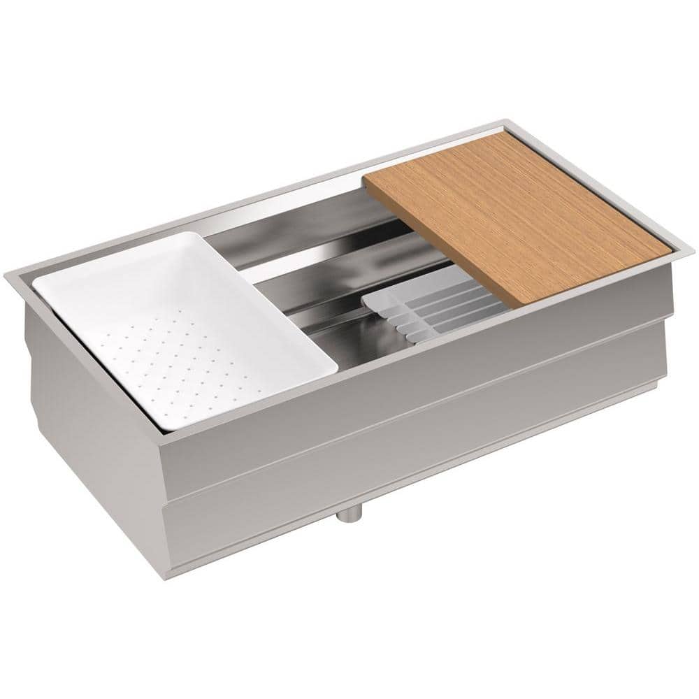Prolific 33" Stainless Steel Undermount Single Bowl Kitchen Sink with Accessories