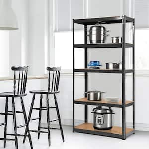 3-Piece Black 5-Tier Heavy Duty Steel Garage Storage Shelving Unit Adjustable (108 in. W x 72 in. H x 16 in. D)