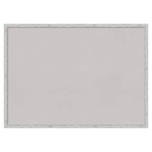 Imprint Silver Wood Framed Grey Corkboard 29 in. x 21 in. Bulletin Board Memo Board