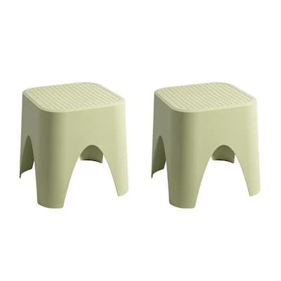 Square Green Resin Outdoor Side Tables Patio The Home Depot - Plastic Patio End Tables