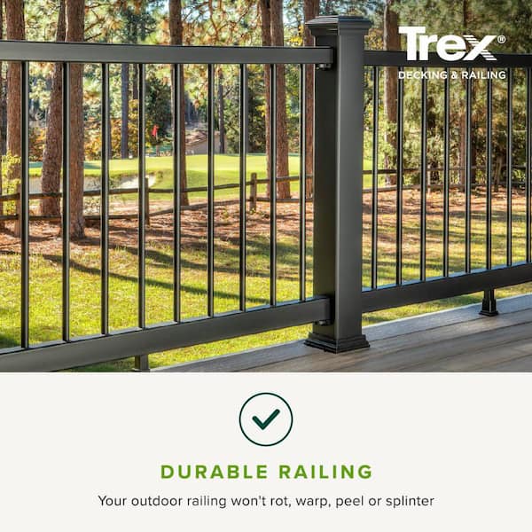 Trex Signature 6-ft x 36-in Charcoal Black Aluminum Deck Rail Kit