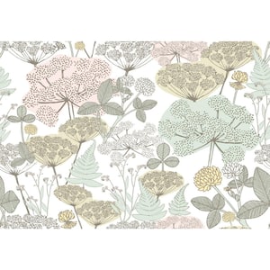 Pink and Green Niittypolku Peel and Stick Wallpaper (Covers 28.29 sq. ft.)