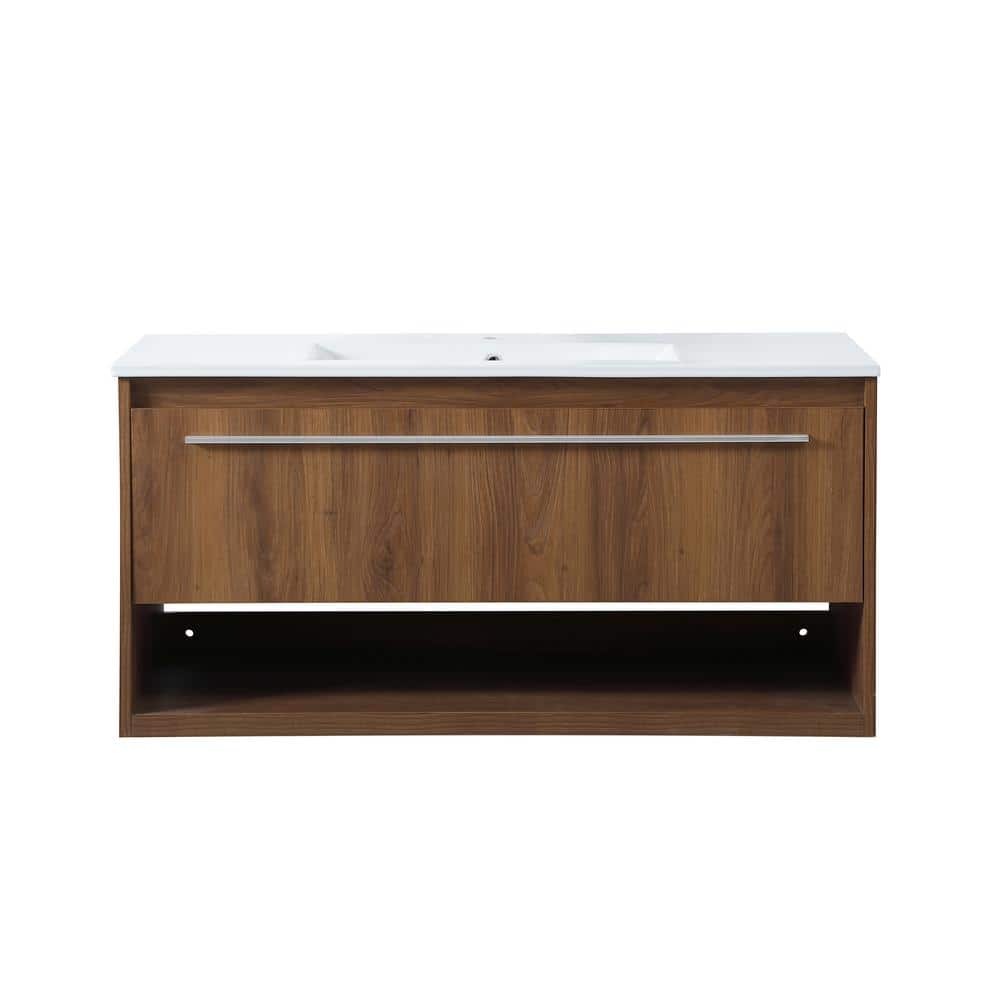 Simply Living 40 in. W x 18.31 in. D x 19.69 in. H Bath Vanity in Walnut Br