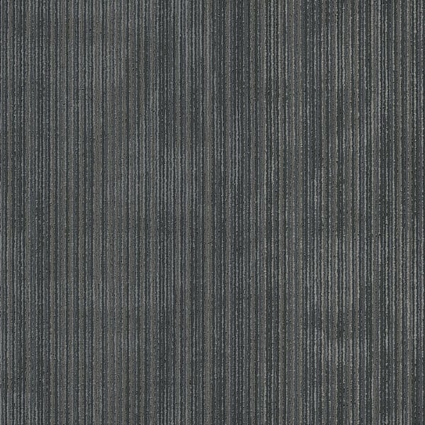 Seve-Ink-Gray Commercial/Residential 24 in. x 24 in. Glue-Down Carpet Tile Square (80 sq. ft.)