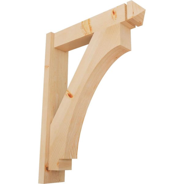 Ekena Millwork 6 in. x 32 in. x 24 in. Douglas Fir Imperial Arts and Crafts Smooth Outlooker