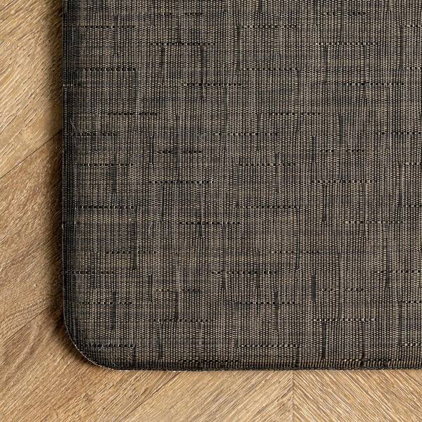 nuLOOM Casual Crosshatched Anti Fatigue Kitchen or Laundry Room Black 18 in. x 30 in. Indoor Comfort Mat - image 4