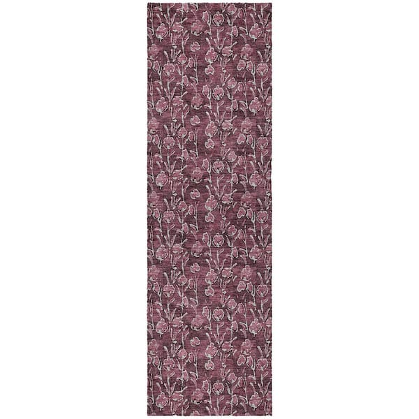Dream Shag Premium Machine Washable Abstract ADS692 Gray 2 ft. x 7 ft. Runner Rug