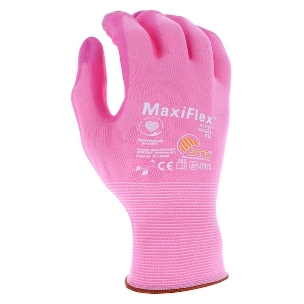 ATG MaxiFlex Active Women's Medium Pink Lightweight Nitrile