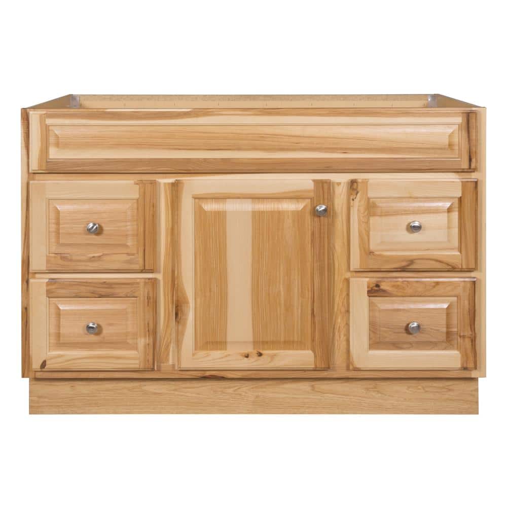 48 in. W x 21 in. D x 33.5 in. H Glacier Bay Hampton Bath Vanity Cabinet without Top in Natural Hickory