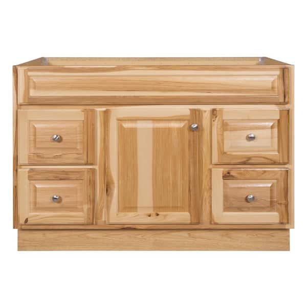 Glacier Bay Hampton 48 in. W x 21 in. D x 33.5 in. H Bath Vanity Cabinet without Top in Natural Hickory