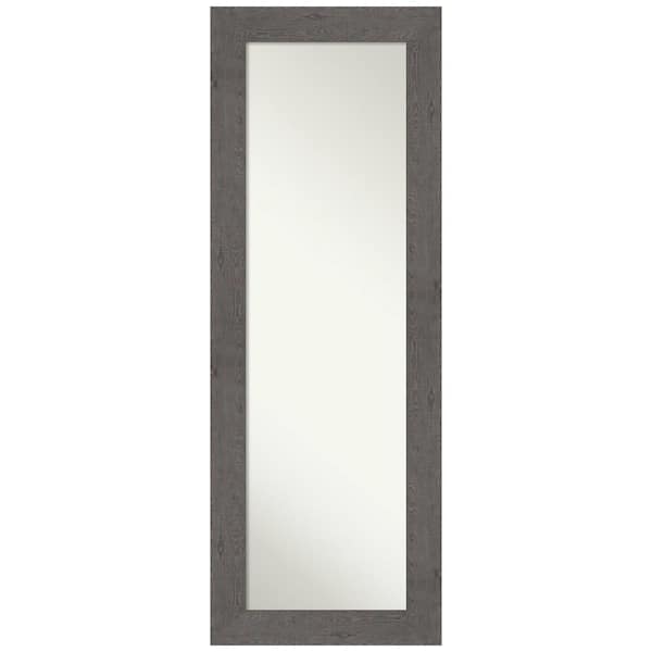 Amanti Art Large Rectangle Distressed Grey Modern Mirror (53.38 in. H x 19.38 in. W)