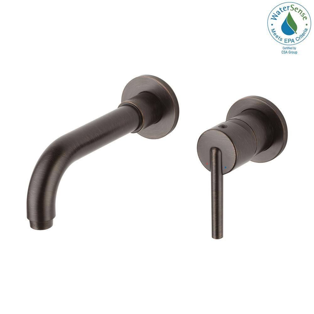 Sleek Venetian Bronze Wall Mounted Modern Bathroom Faucet