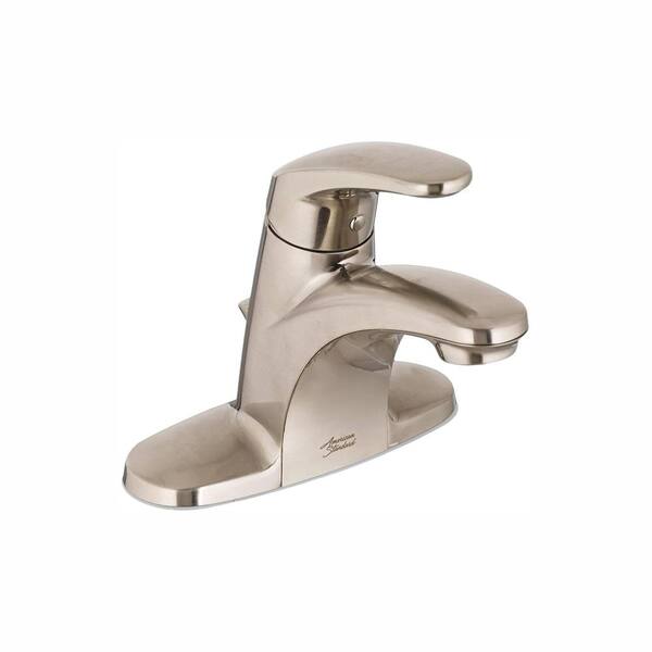 American Standard Colony Pro 4 in. Centerset Single-Handle Low-Arc Bathroom Faucet with Grid Drain in Brushed Nickel