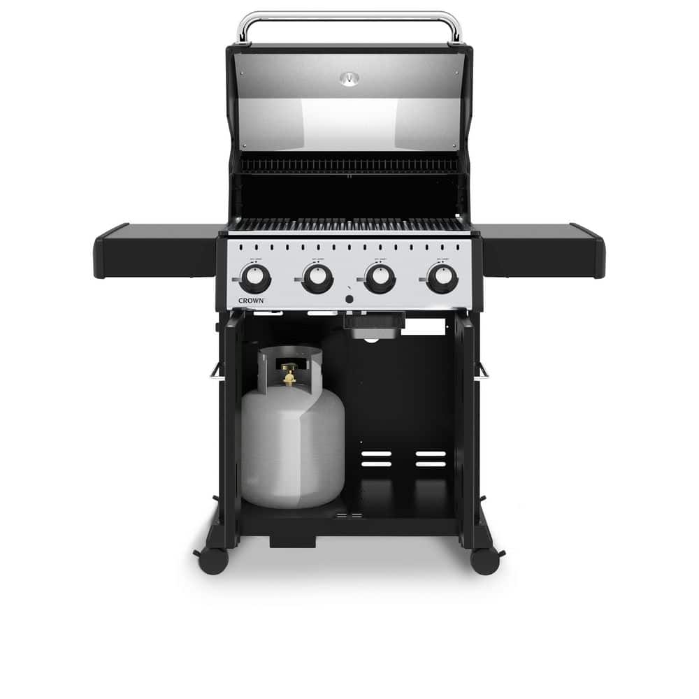 Black Stainless Steel 57" Propane Gas Grill with Side Burner
