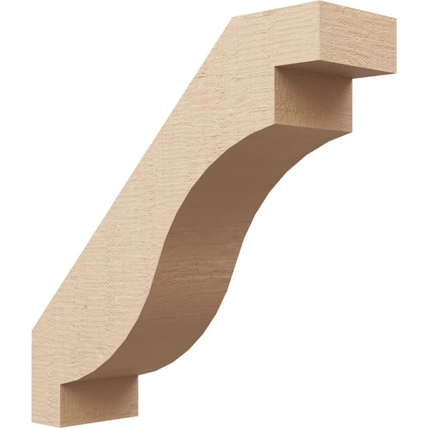 Ekena Millwork 5 in. x 18 in. x 18 in. Copenhagen Rough Cedar Woodgrain Timberthane Polyurethane Knee Brace, Primed
