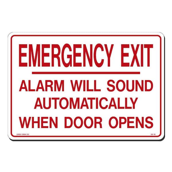 14 in. x 10 in. Emergency Exit Sign Printed on More Durable, Thicker, Longer Lasting Styrene Plastic