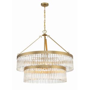 Emory 9-Light Modern Gold Chandelier with No Bulb Included