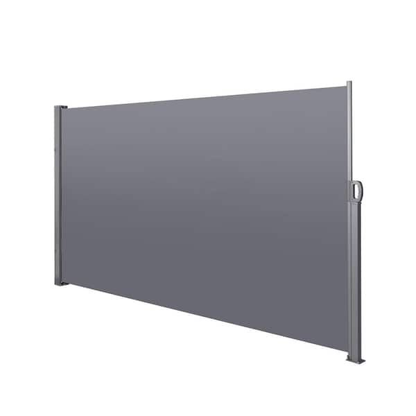 ITOPFOX 118 in. x 63 in. Gray Retractable Side Awning, Privacy Screen ...