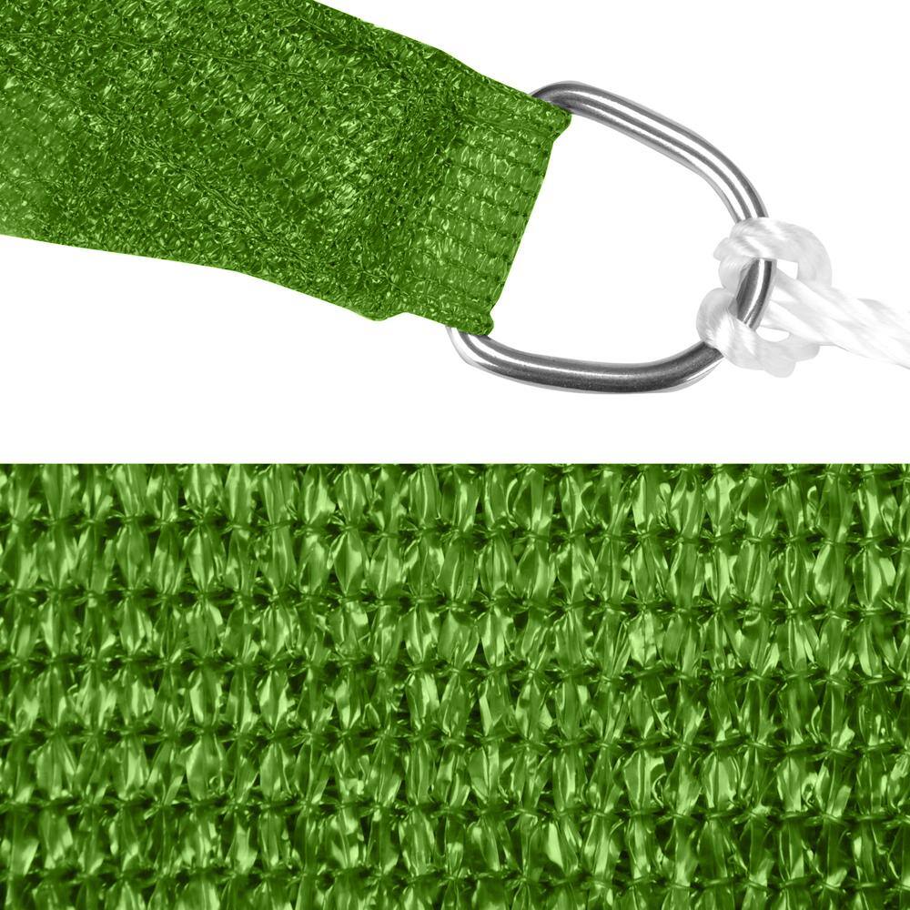 Green 12 ft. Square HDPE Patio Shade Sail