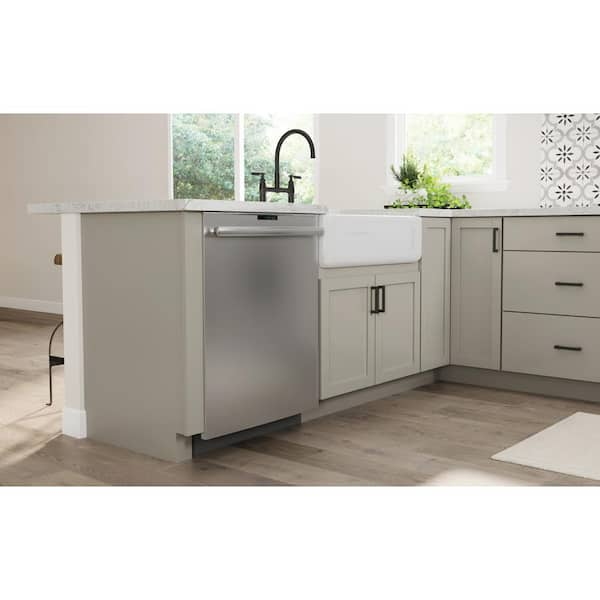 Hampton Bay Shaker 36 in. W x 24 in. D x 34.5 in. H Assembled Sink Base Kitchen  Cabinet in Dove Gray KSB36-SDV - The Home Depot