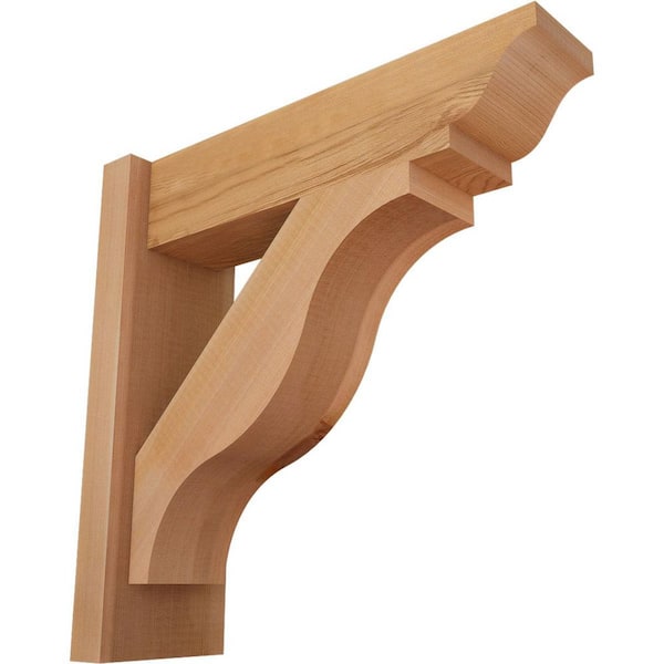 Ekena Millwork 6 in. x 18 in. x 18 in. Western Red Cedar Fuston Traditional Smooth Outlooker