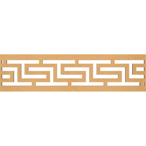 Ekena Millwork Tulum Fretwork 0.375 in. D x 47 in. W x 12 in. L MDF Wood Panel Moulding