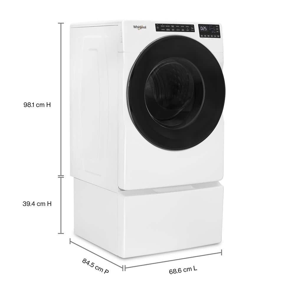 Whirlpool 5.0 Cu. Ft. White Front Load Washer with Steam Setting