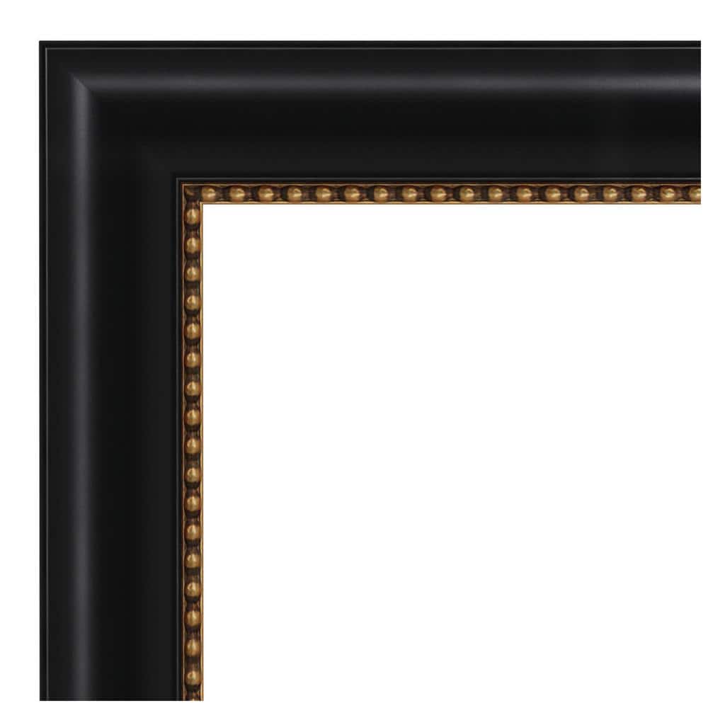 24" x 20" Black and Gold Rectangular Bathroom Mirror