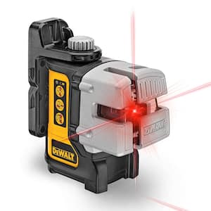 50 ft. & 165 ft. Red Self-Leveling 3-Beam Cross Line Laser Level with (4) AA Batteries & Case