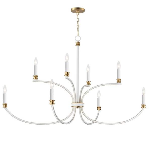 Charlton 8-Light White Chandelier