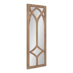 Pierette 15.50 in. W x 42.00 in. H Natural Rectangle Classic Framed Decorative Wall Mirror