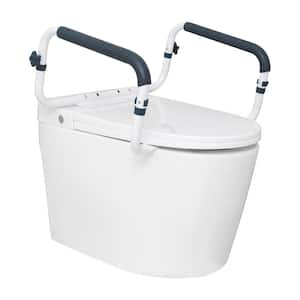 300LBS Capacity Toilet Seat Frame Adjustable Width Fit Most Toilets Easy InstallationToilet Handles Grab Bars