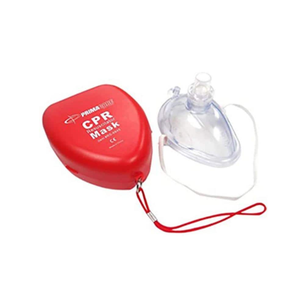 Primacare RS-6845 CPR Mask in Red Hard Plastic Carrying Case