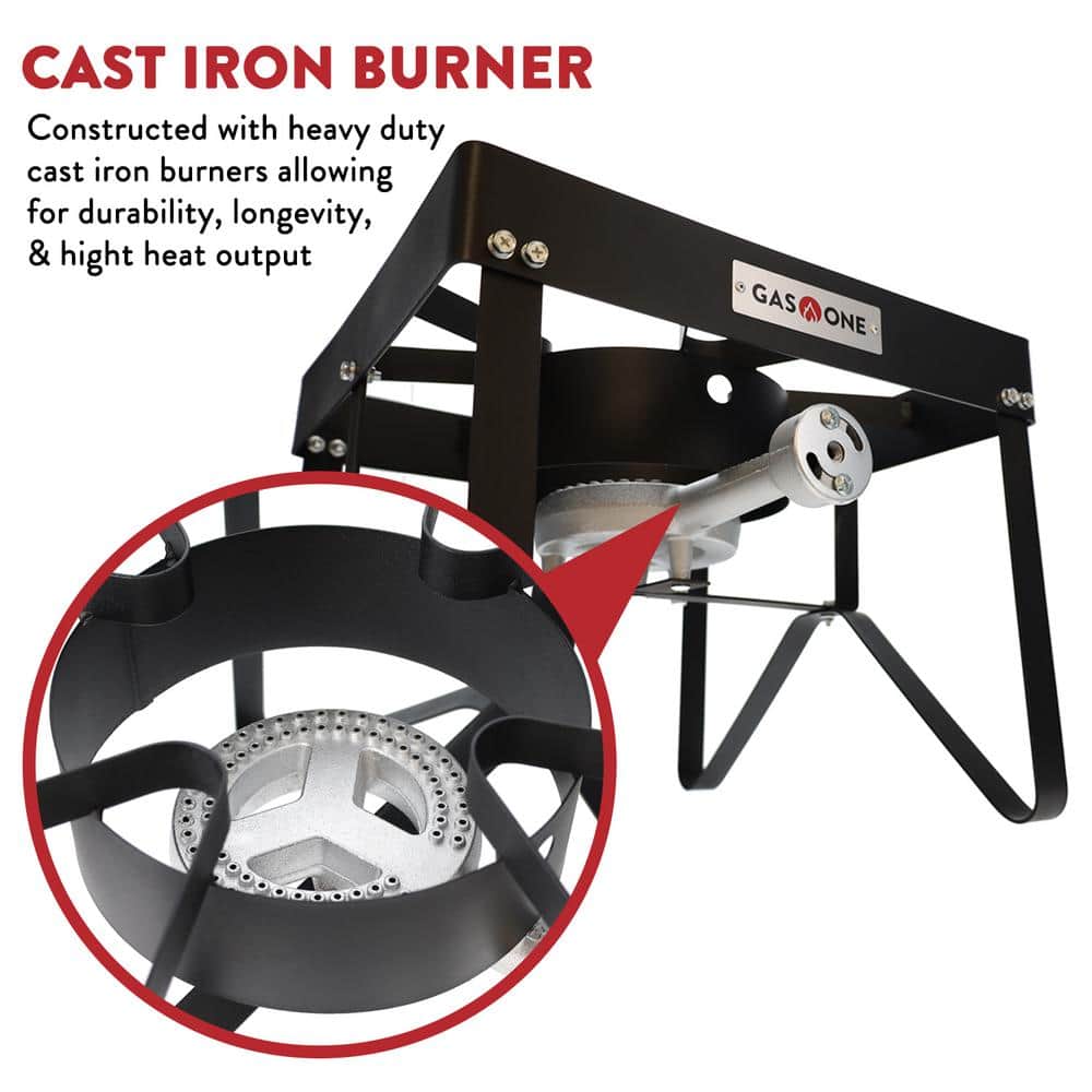 Black Steel Single Burner Outdoor Gas Cooker