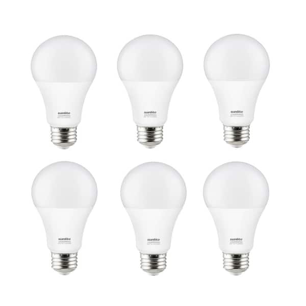Sunlite 60-Watt Equivalent A19 UL Listed Non-Dimmable Frosted Household LED Light Bulb in Daylight 6500K (6-Pack)