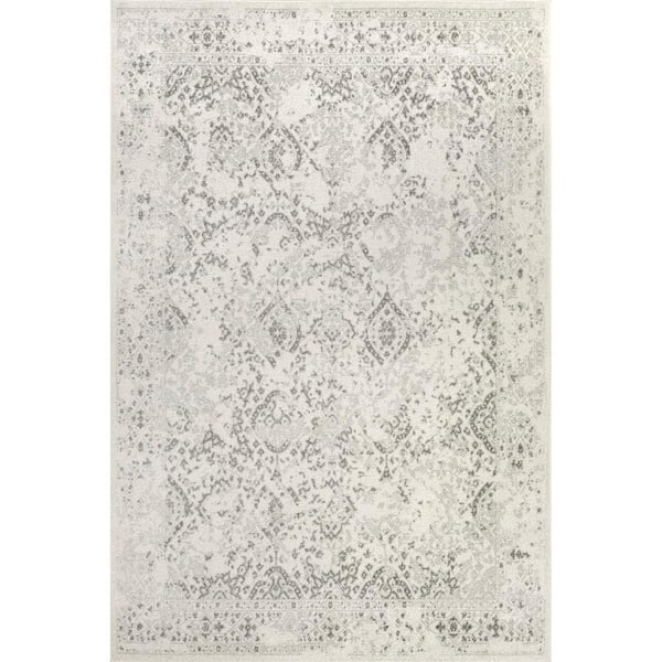 nuLOOM Odell Faded Vintage Area Rug Ivory 9 ft. x 12 ft. Area Rug
