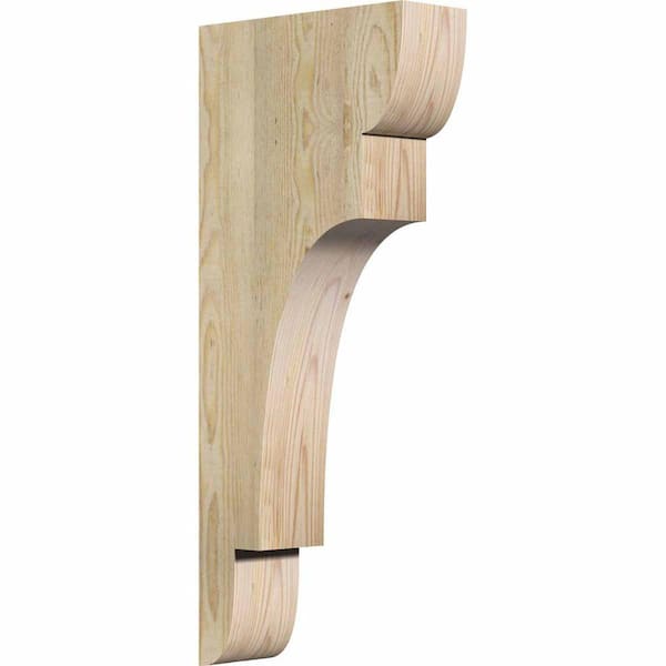 Ekena Millwork 4 in. x 12 in. x 28 in. Douglas Fir New Brighton Rough Sawn Corbel