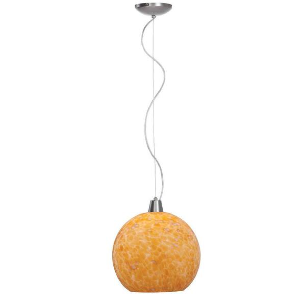 Access Lighting 1-Light Pendant Brushed Steel Finish Cognac Glass-DISCONTINUED