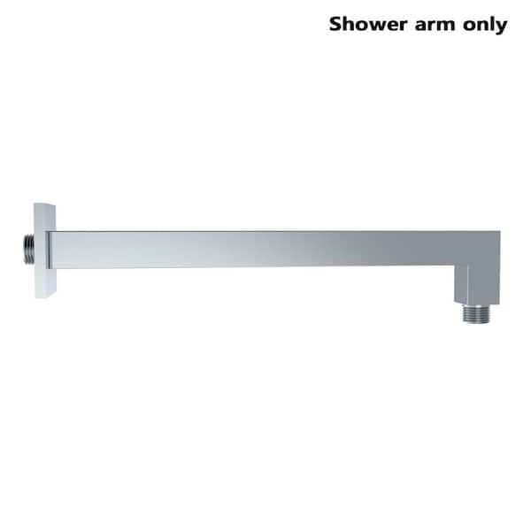 Satico In Brass Square Shower Arm Chrome Amt L The Home Depot