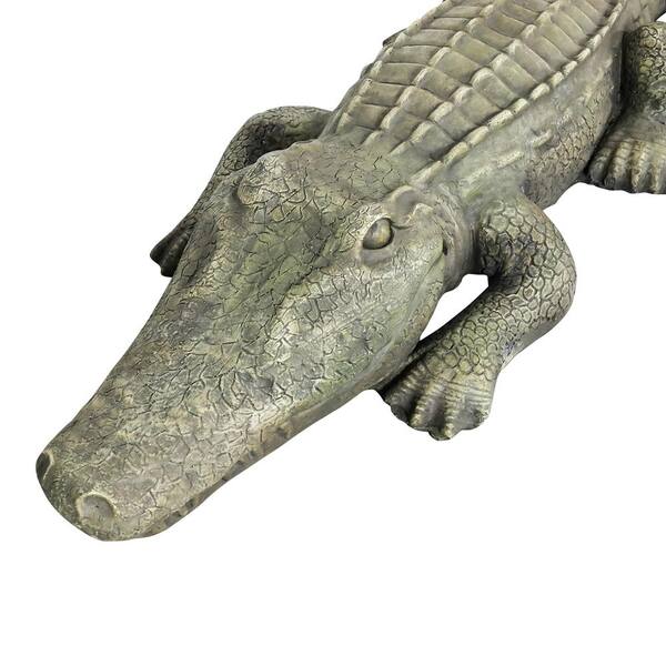 Watnature 42 in. Alligator garden statue -Concrete Animal